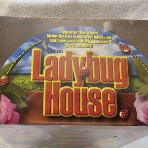 Ladybug House - Brown and Red Home Wall Decor